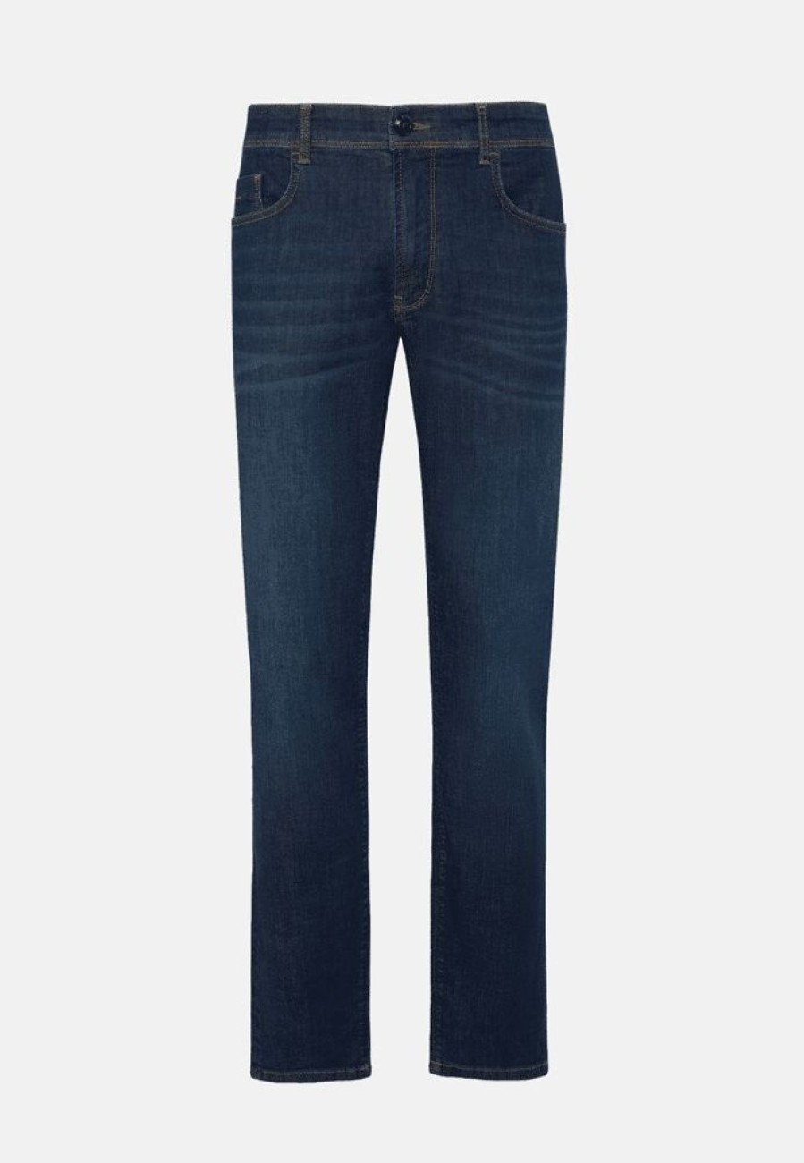 Homme boggi milano Pantalons | Jean En Denim Extensible Fonce Bleu