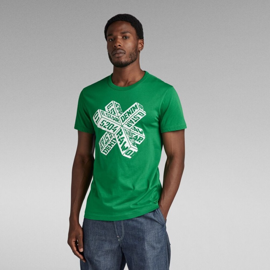 Homme g-star T-Shirts | T-Shirt Graphic 3 Vert