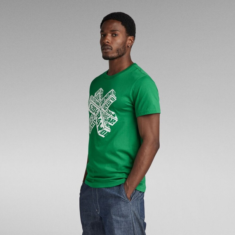 Homme g-star T-Shirts | T-Shirt Graphic 3 Vert