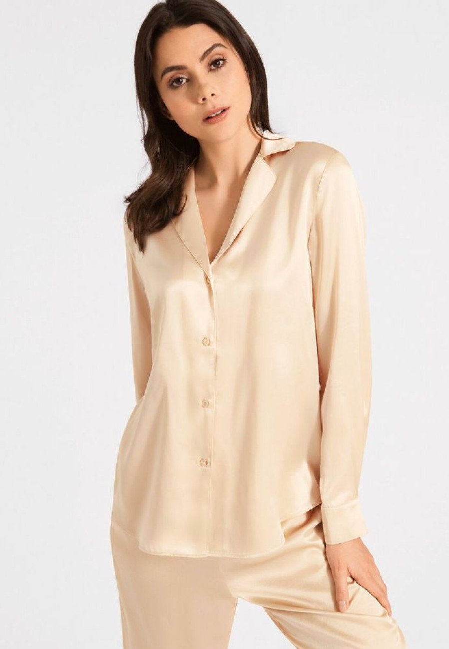 Femme aubade Chemises & Blouses | Chemisier En Soie Toi Mon Amour Blanc