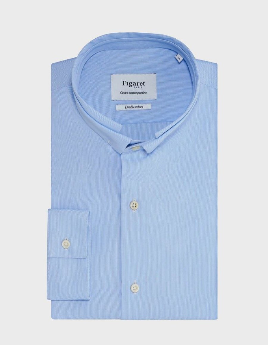 Homme figaret Chemises | Chemise Contemporaine E Bleu