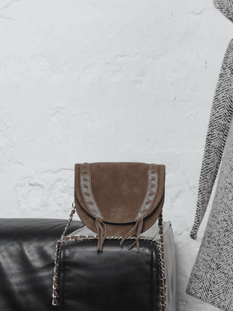 Femme berenice Sacs | Suede Saddle Bag Marron