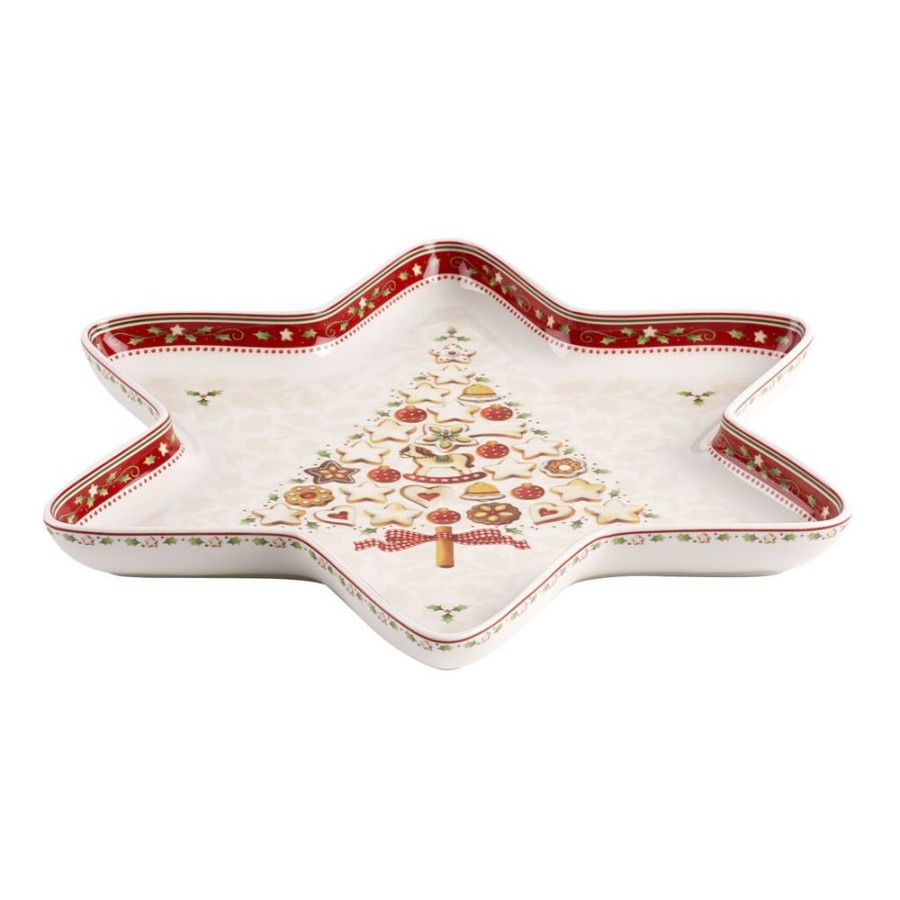 Maison villeroy & boch Art De La Table | Winter Bakery Delight Grande Coupe En Forme D'Etoile Rouge