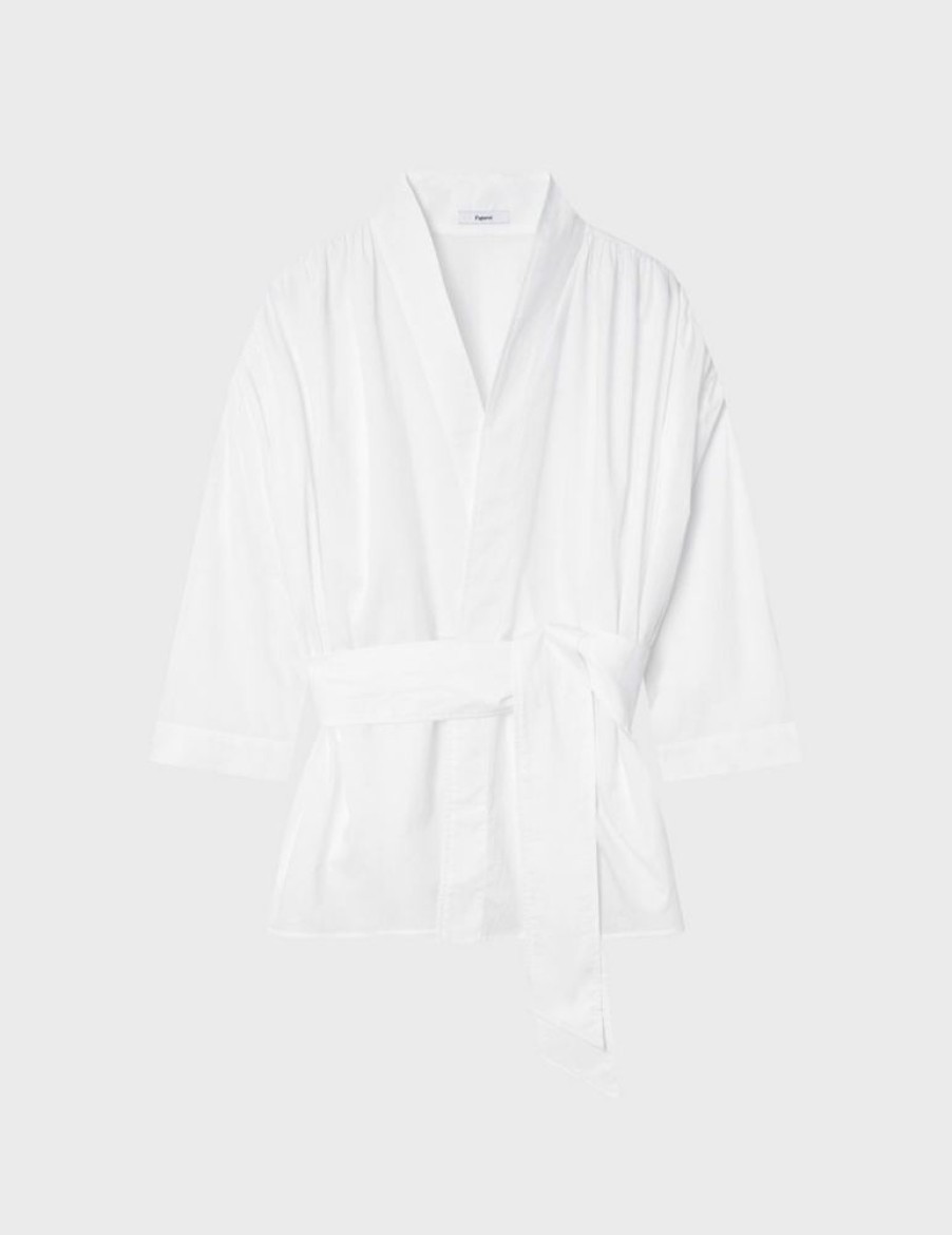 Femme figaret Chemises & Blouses | Chemise Facon Kimono Djamila He Blanc