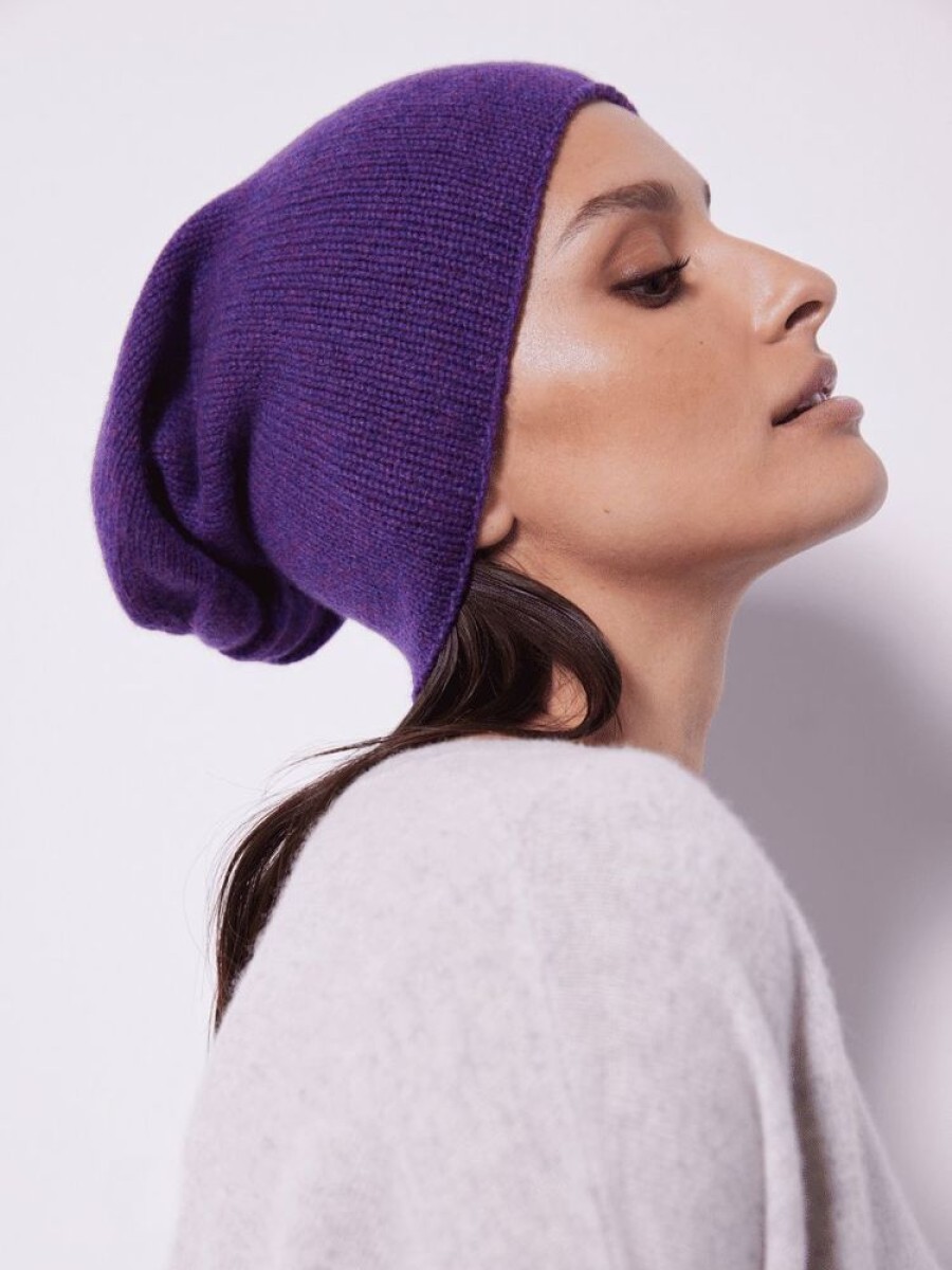 Femme notshy Echarpes & Foulards | Bonnet Cachemire Ines Amethyste Violet