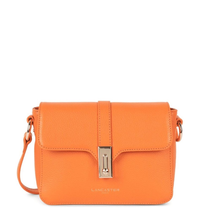 Femme lancaster Sacs | Trotteur A Rabat Avec Fermoir S Foulonne Milano Orange