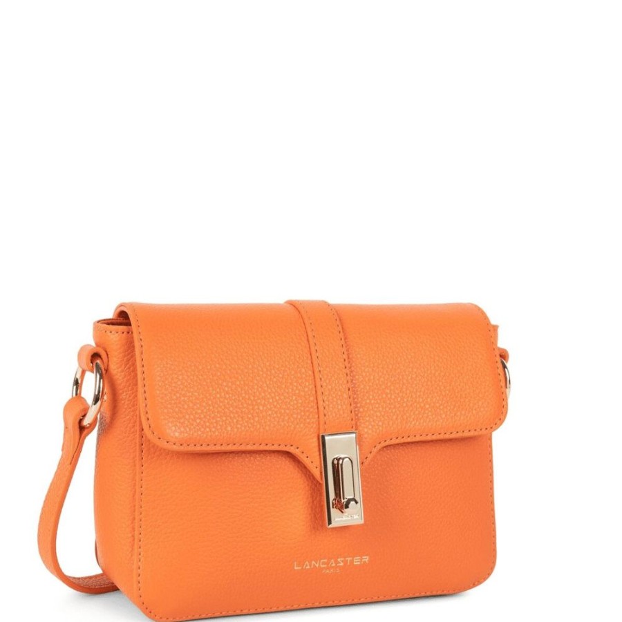 Femme lancaster Sacs | Trotteur A Rabat Avec Fermoir S Foulonne Milano Orange