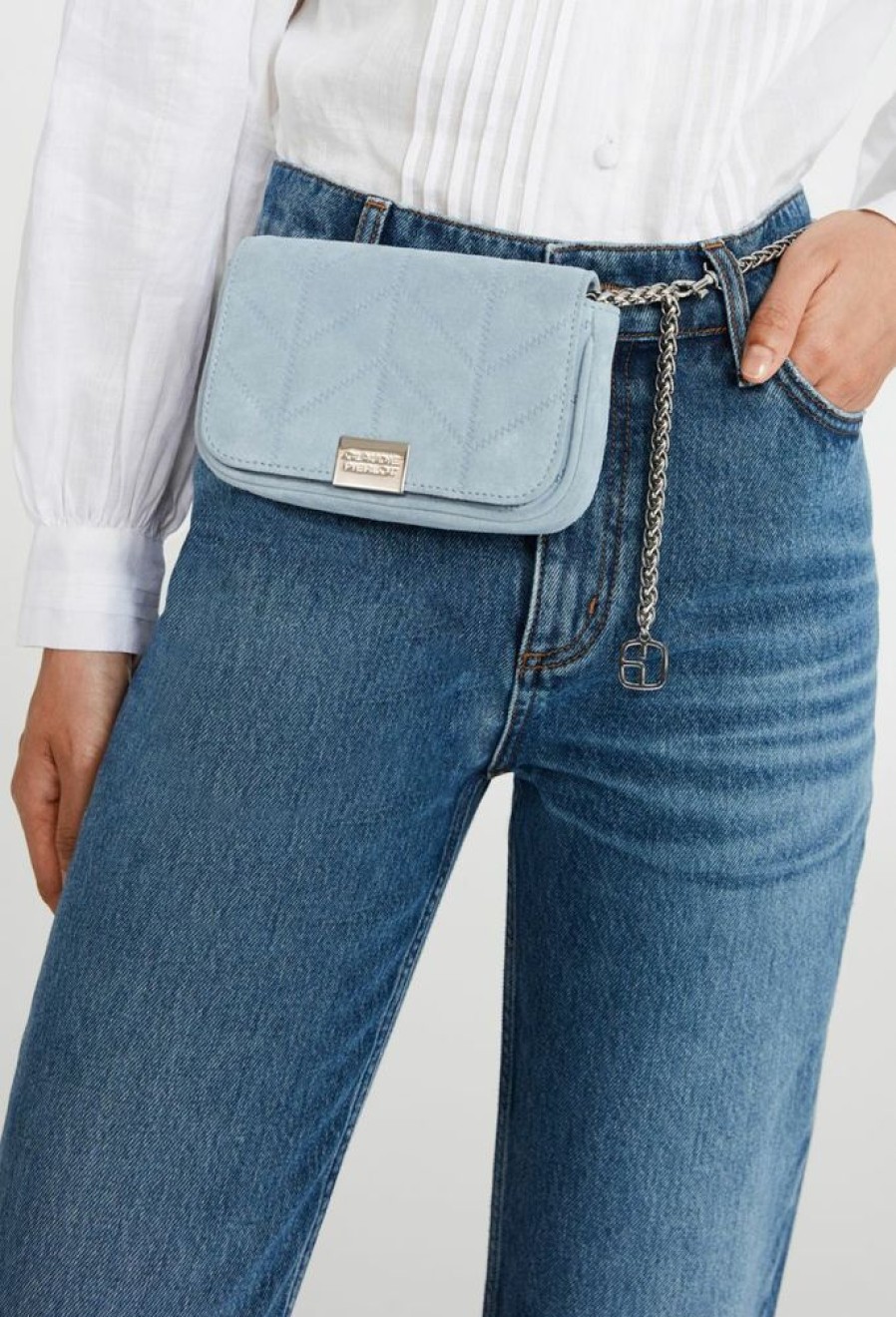 Femme claudie pierlot Sacs | Mini Sac Akilino Ciel Cuir Bleu