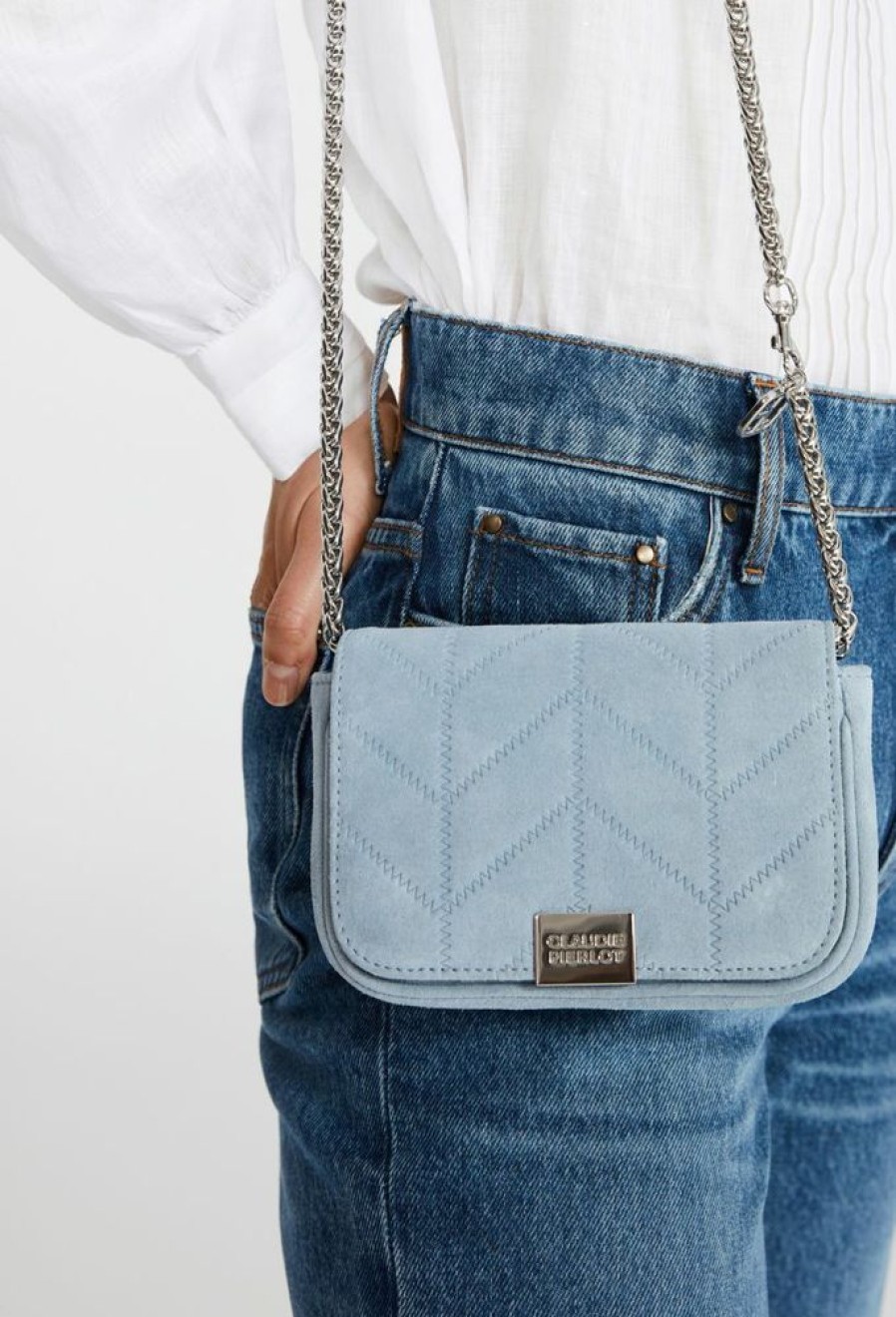 Femme claudie pierlot Sacs | Mini Sac Akilino Ciel Cuir Bleu