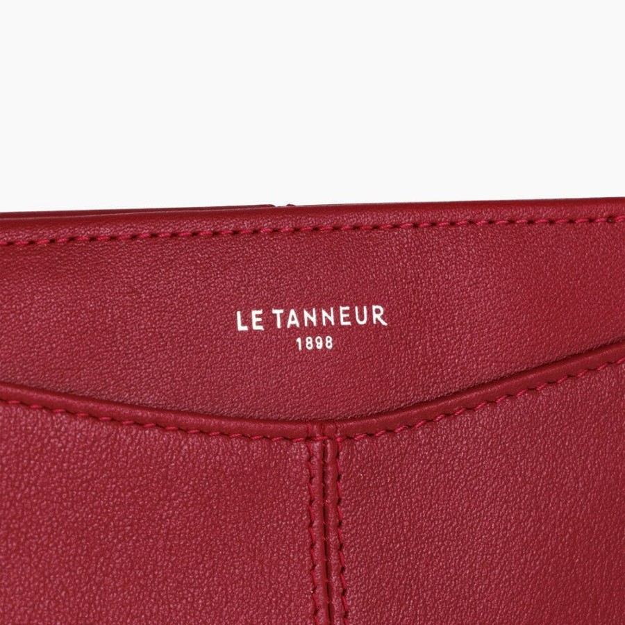 Homme le tanneur Porte-Documents | Porte Passeport Charlotte En Cuir Lisse Rose