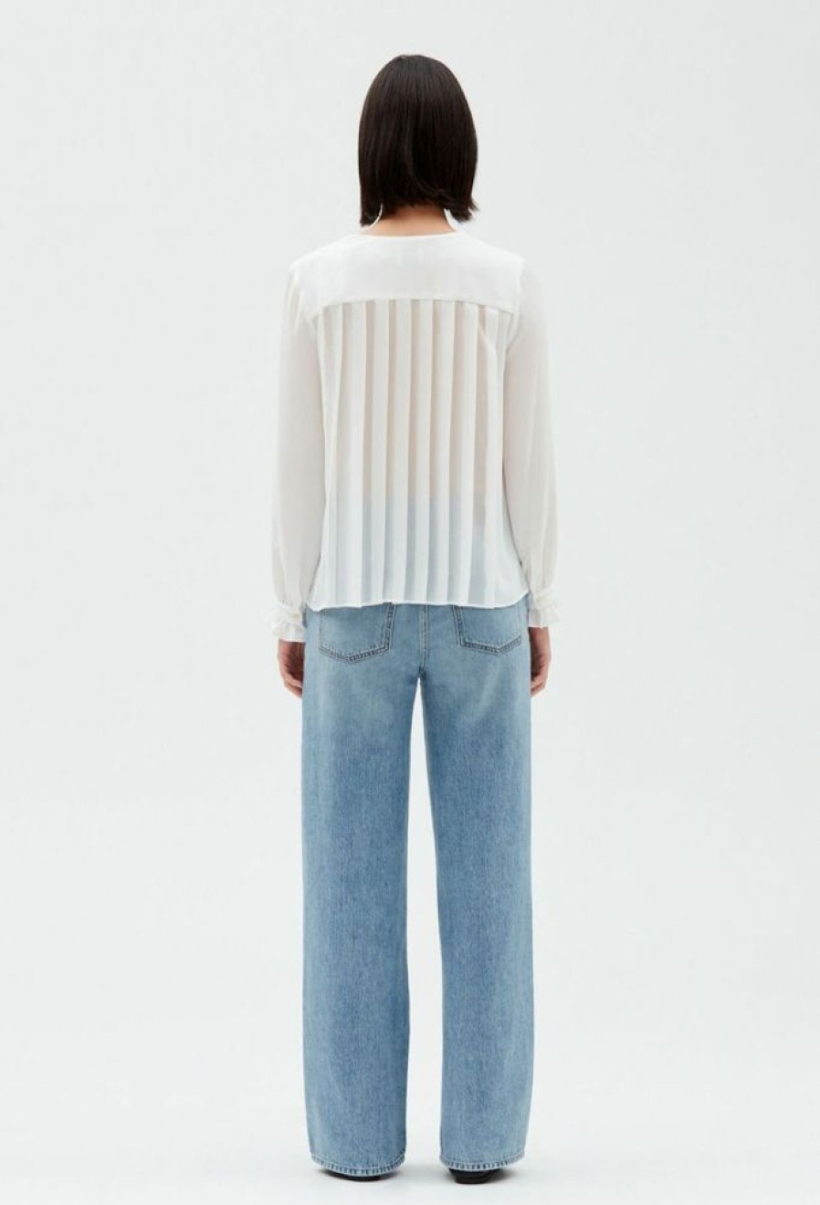 Femme claudie pierlot Chemises & Blouses | Blouse A Volants Ecru