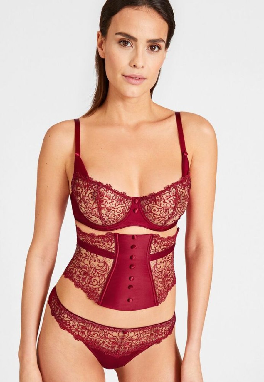 Femme aubade Soutien-Gorges | Soutien-Gorge Corbeille Karl Lagerfeld X Aubade Rouge