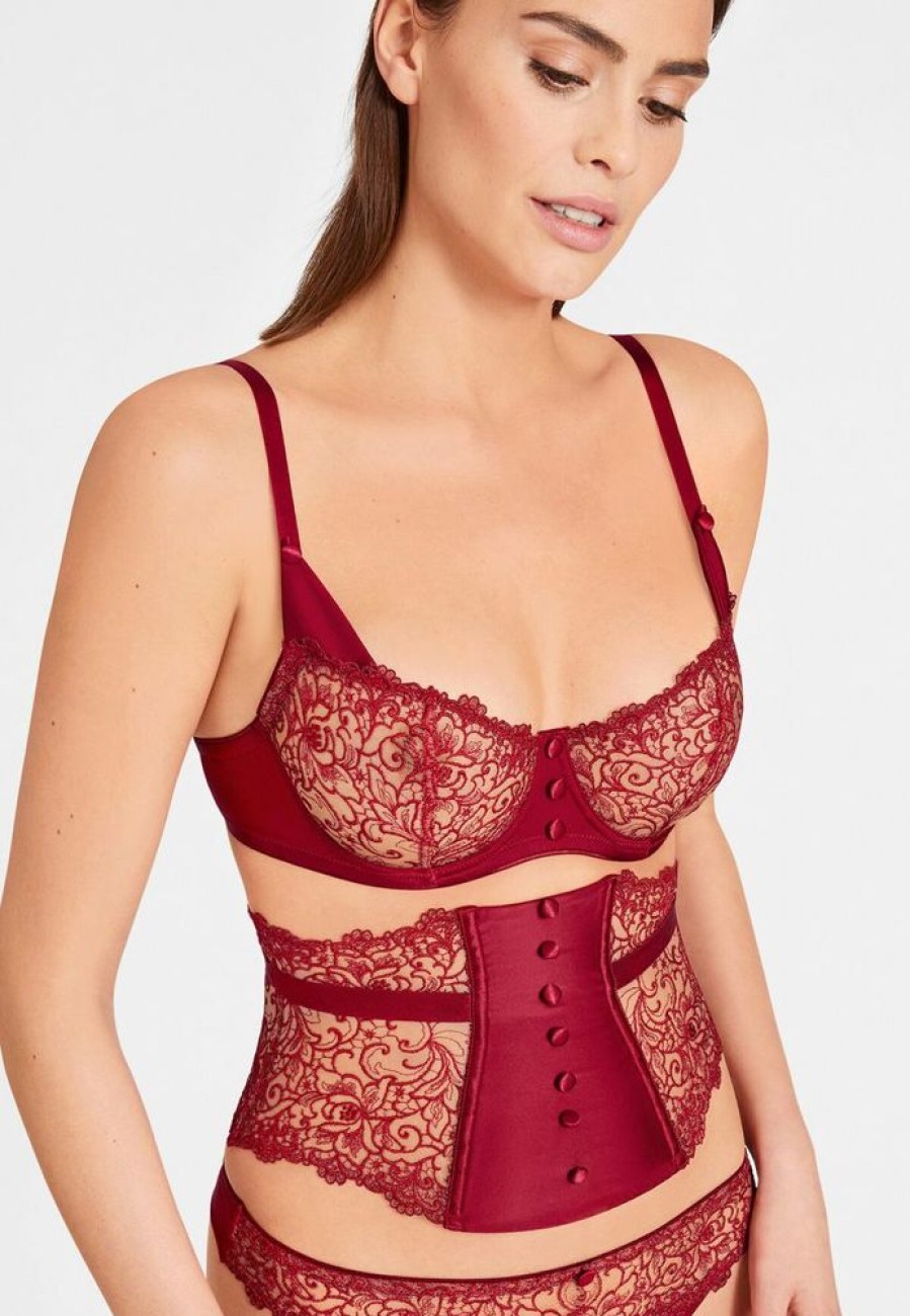 Femme aubade Soutien-Gorges | Soutien-Gorge Corbeille Karl Lagerfeld X Aubade Rouge