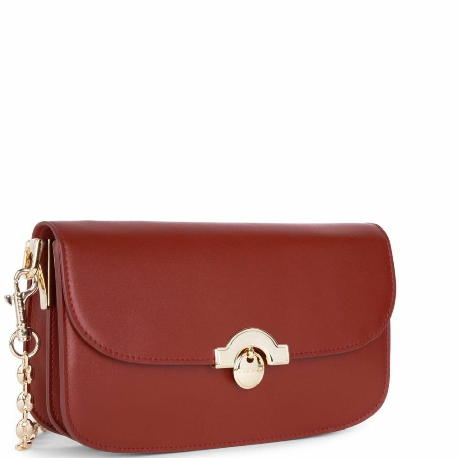 Femme lancaster Pochettes | Pochette A Rabat Avec Fermoir Paris Medaille Rouge