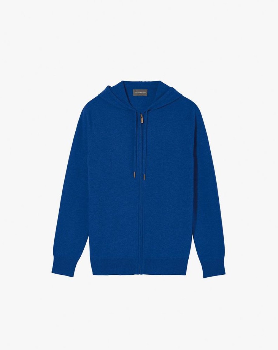 Homme eric bompard Pulls & Gilets | Hoodie - Homme - Cobalt Bleu