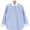 Femme sandro Chemises & Blouses | Chemise A Rayures Bleu