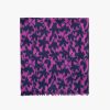 Femme eric bompard Echarpes & Foulards | Etole Imprime Ikat Fleurs 180 Cm X 85 Cm - Accessoires - Fuchsia Rose