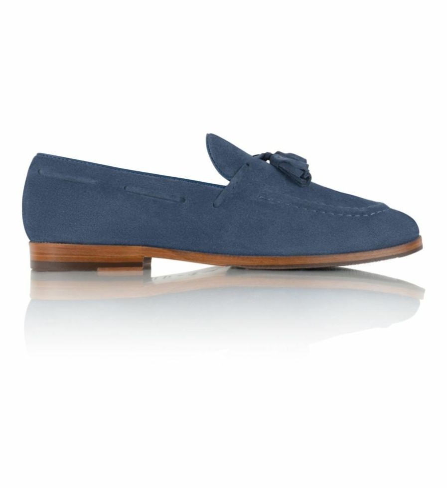 Femme galeries lafayette Mocassins Et Richelieus | Mocassins Le Venitien En Daim Bleu