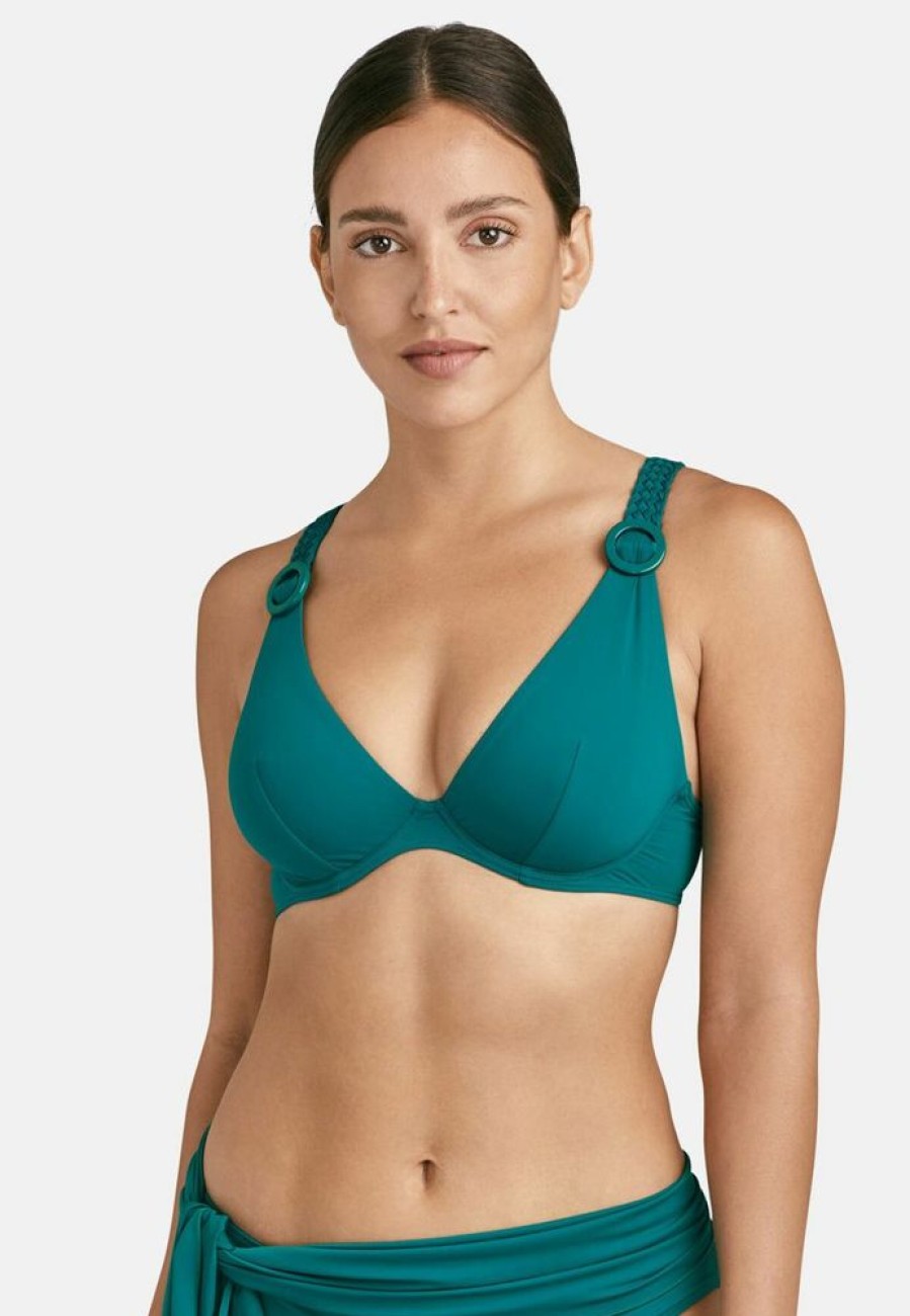 Femme aubade Maillots De Bain | Haut De Maillot De Bain Triangle La Plage Ensoleillee Vert