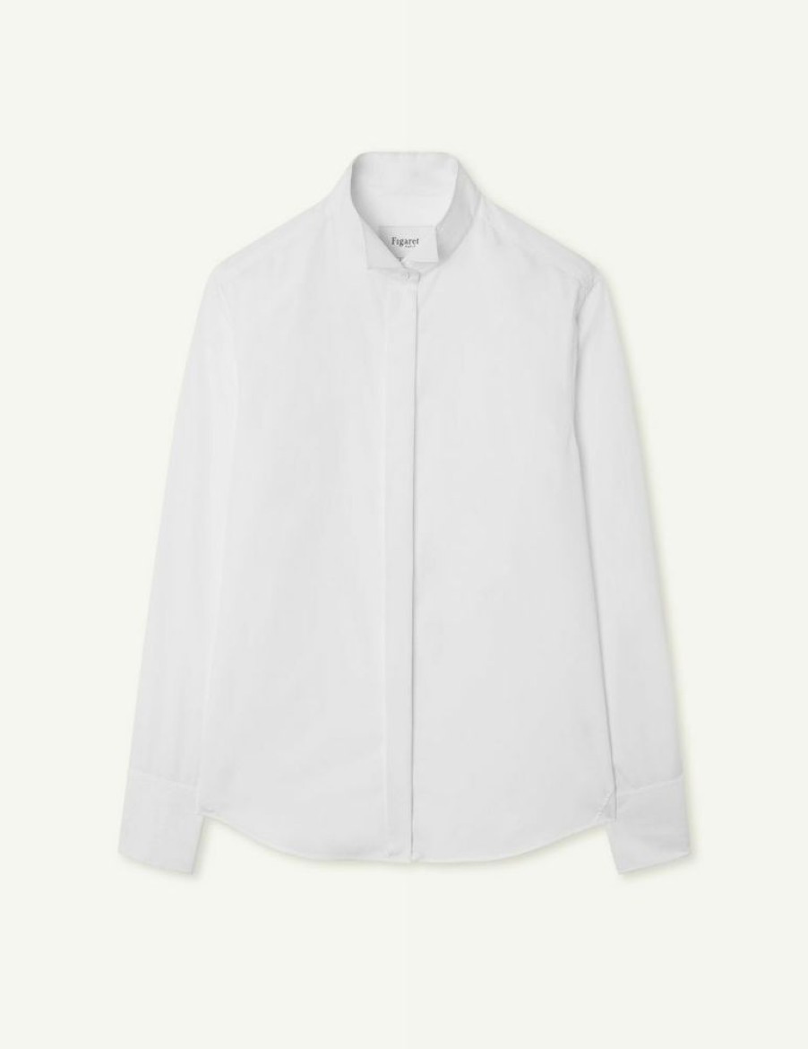 Femme figaret Chemises & Blouses | Chemise Sofia En Popeline He Blanc