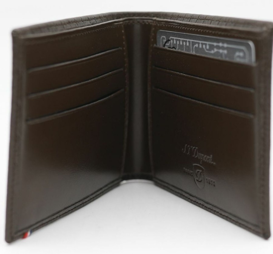 Homme s.t. dupont Petite Maroquinerie | Porte-Billets 6 Cartes De Credit Cuir Firehead Line D Marron