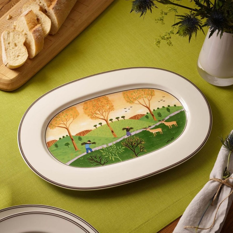 Maison villeroy & boch Art De La Table | Design Naif Plat Ovale 34 Cm Multicolore