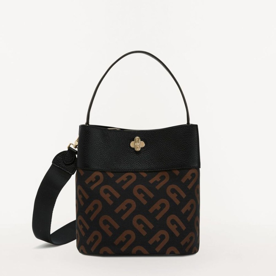 Femme furla Sacs | Danae S Bucket Bag - Vitello Keria Noir