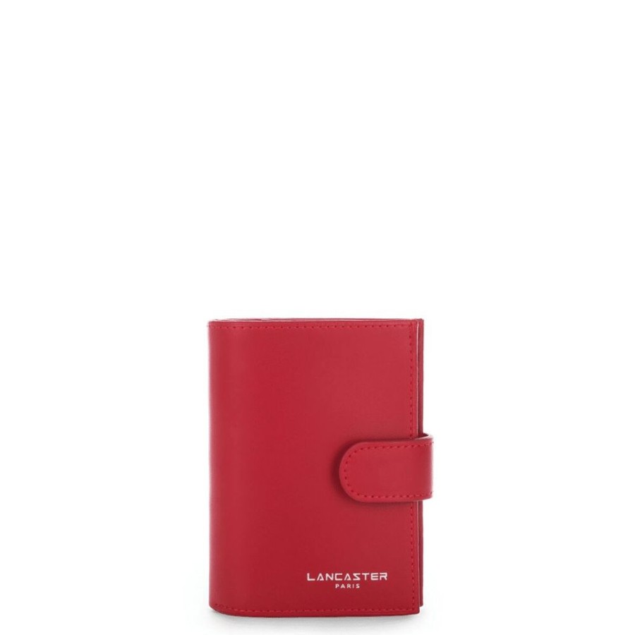 Femme lancaster Porte Carte | Porte-Cartes Avec Pression Smooth Rouge