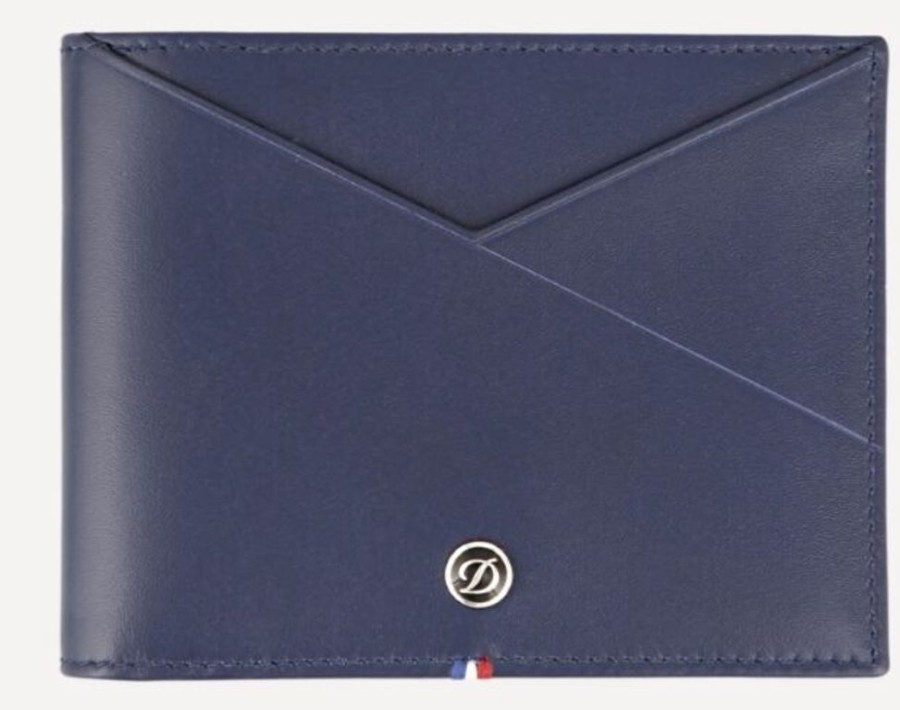 Homme s.t. dupont Petite Maroquinerie | Porte-Cartes 6Cc Croise Bleu