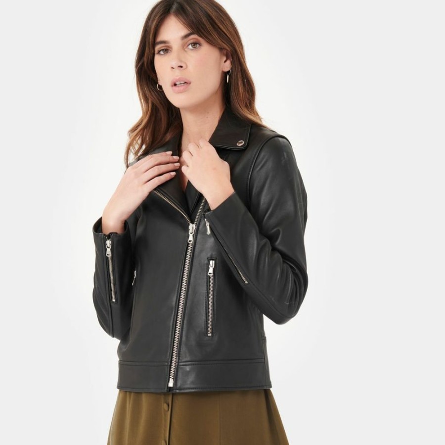 Femme zapa Manteaux & Vestes | Veste Hancore-100% Cuir Bleu