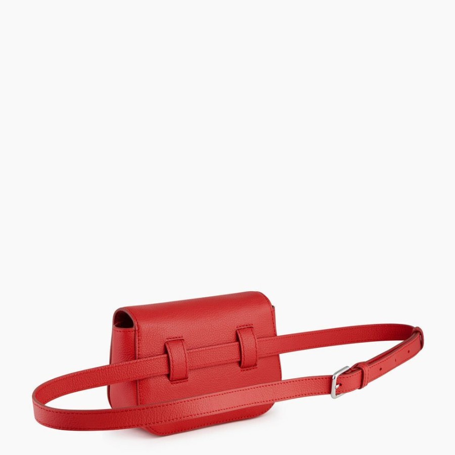 Femme le tanneur Pochettes | Sac Ceinture Gisele En Cuir Graine Rose