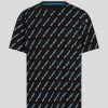 Homme karl lagerfeld Vetements | Aop Signature Relaxed Tshirt Noir