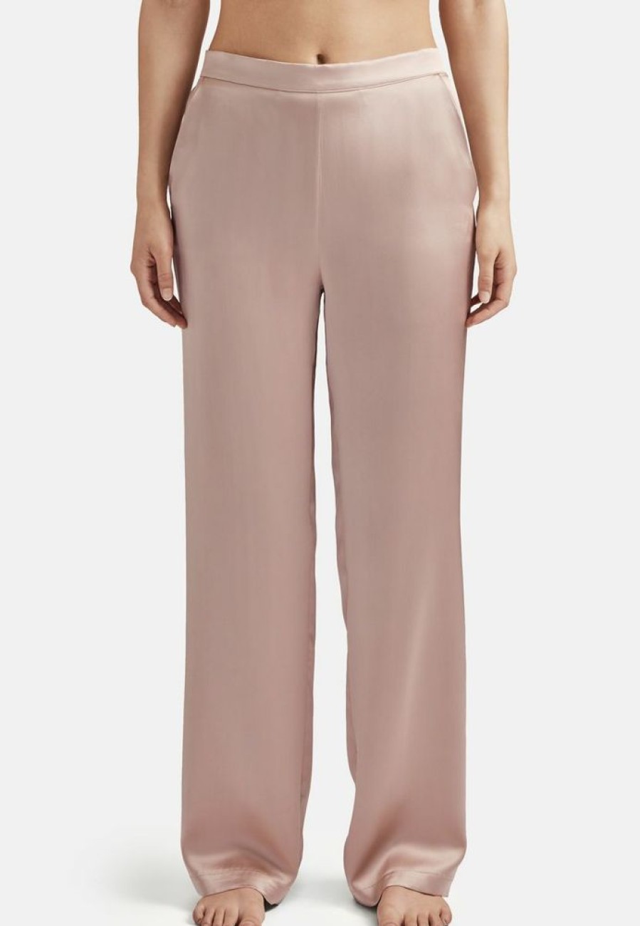 Femme aubade Pantalons | Pantalon En Soie Toi Mon Amour Rose