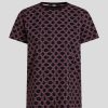 Femme karl lagerfeld T-Shirts | Aop Monogram Ss Tshirt Noir