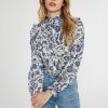 Femme claudie pierlot T-Shirts | Chemise Col Montant A Motifs Multicolore