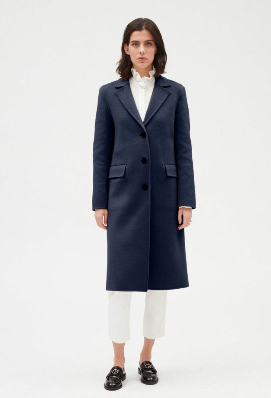 Femme claudie pierlot Manteaux & Vestes | Manteau Droit Mi-Long