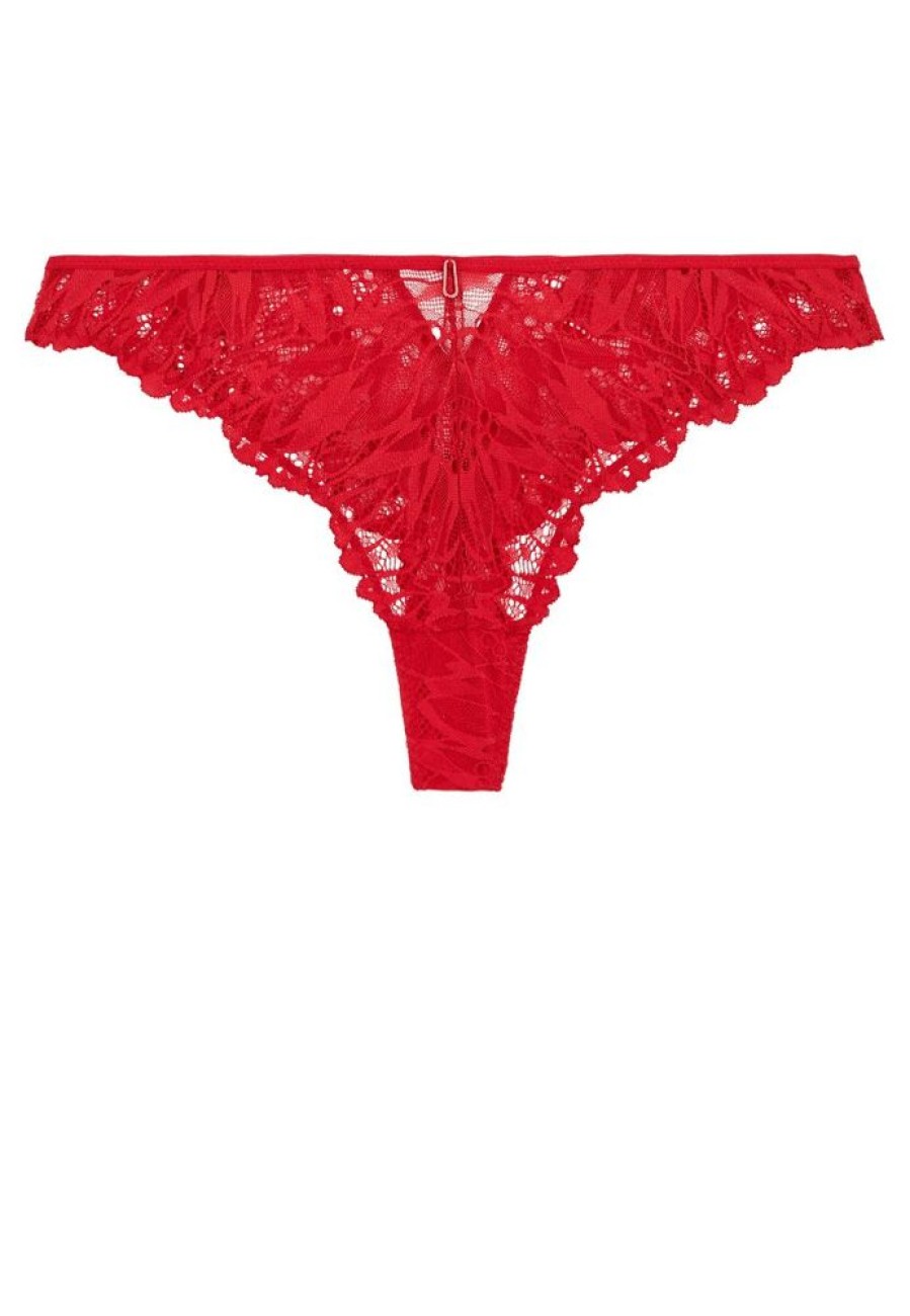 Femme aubade Culottes | Tanga Flowermania Rouge