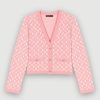 Femme maje Pulls & Gilets | Cardigan En Jacquard Rose