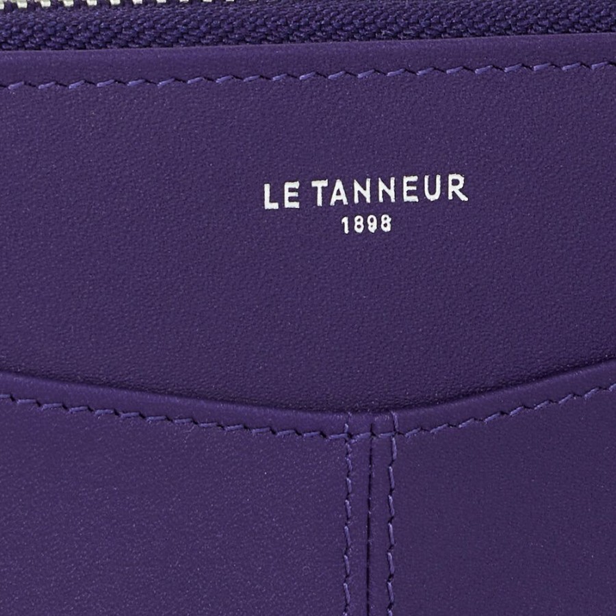 Femme le tanneur Portefeuilles | Compagnon Zippe A Rabat Charlotte En Cuir Lisse Violet