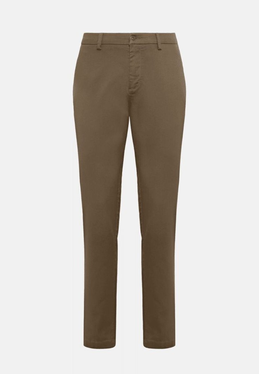 Homme boggi milano Pantalons | Pantalone In Cotone Tencel Gris