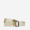 Femme the kooples Ceintures | Ceinture En Cuir Dore Avec Trous Tout Le Long