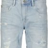 Homme garcia Pantalons | Short En Jeans - Coupe Russo Regular (Cuisse Droite) Bleu