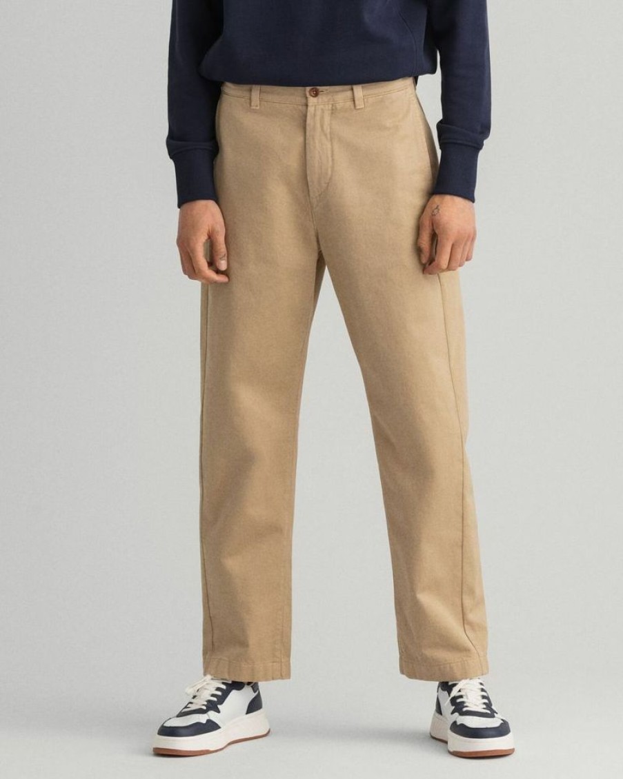 Homme gant outlet Pantalons | Straight Twill Chinos