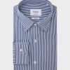 Homme figaret Chemises | Chemise Ajustee Rayee Bleue Vert