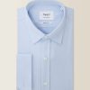 Homme figaret Chemises | Chemise Classique En Faconne Uni Bleu