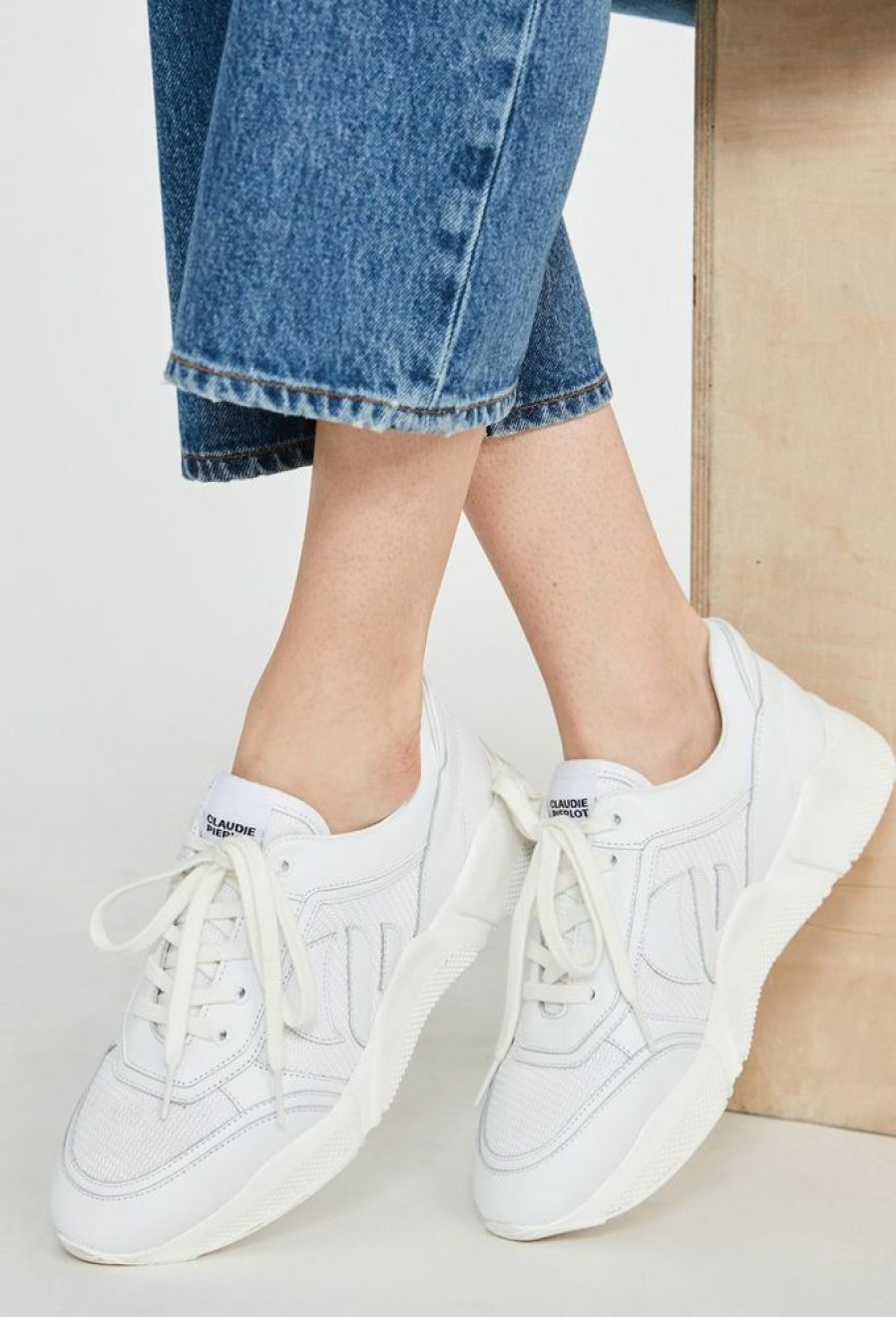 Femme claudie pierlot Baskets | Sneakers Hes Graphiques Blanc