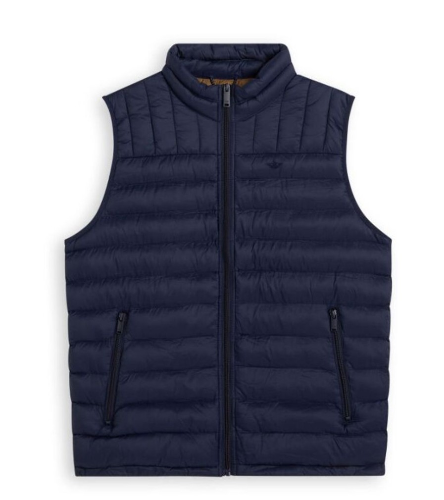 Homme dockers T-Shirts | Giii Nylon Packable Vest Navy Blazer Nd