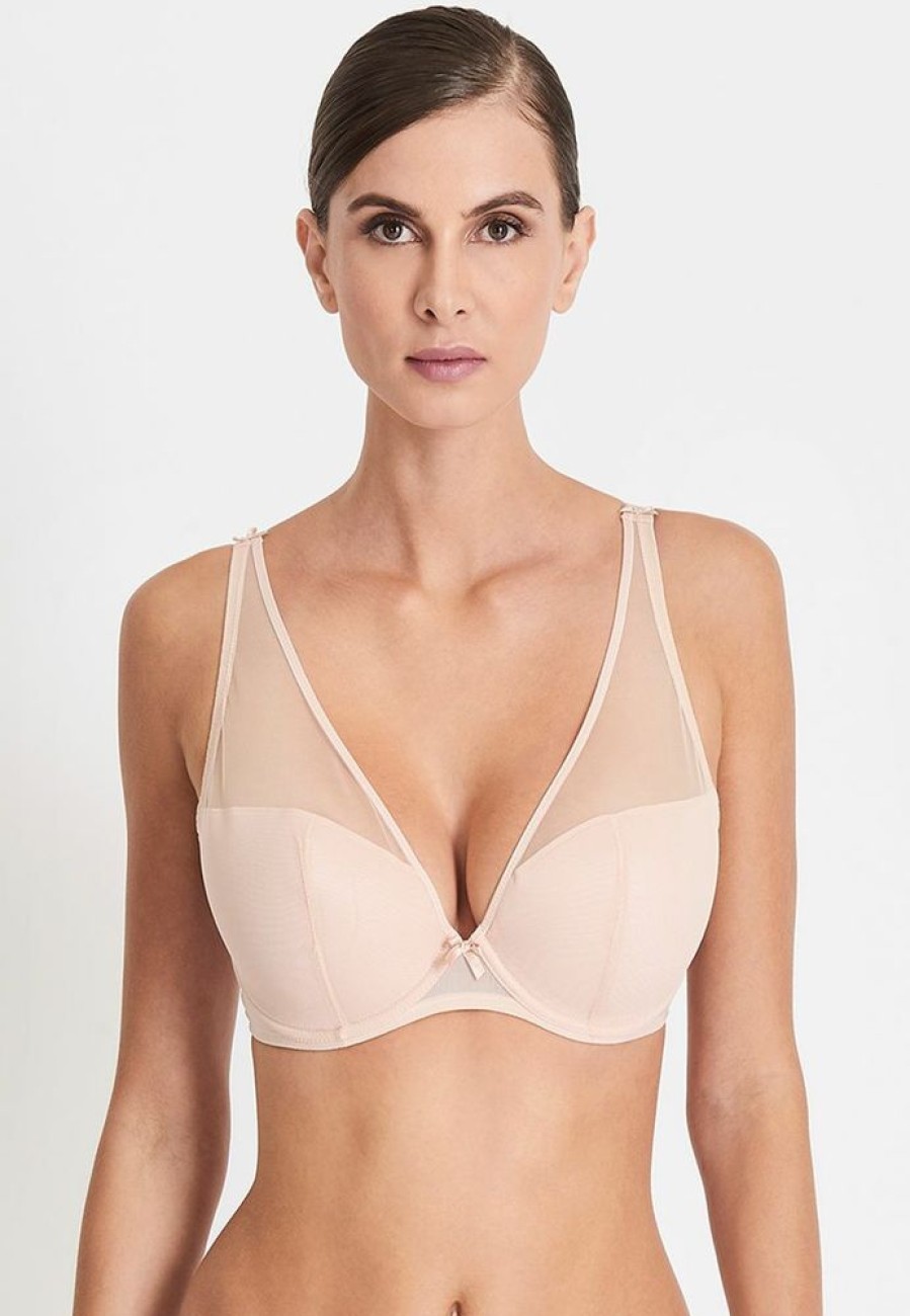 Femme aubade Soutien-Gorges | Soutien-Gorge Triangle Plunge Confort Nudessence Rose