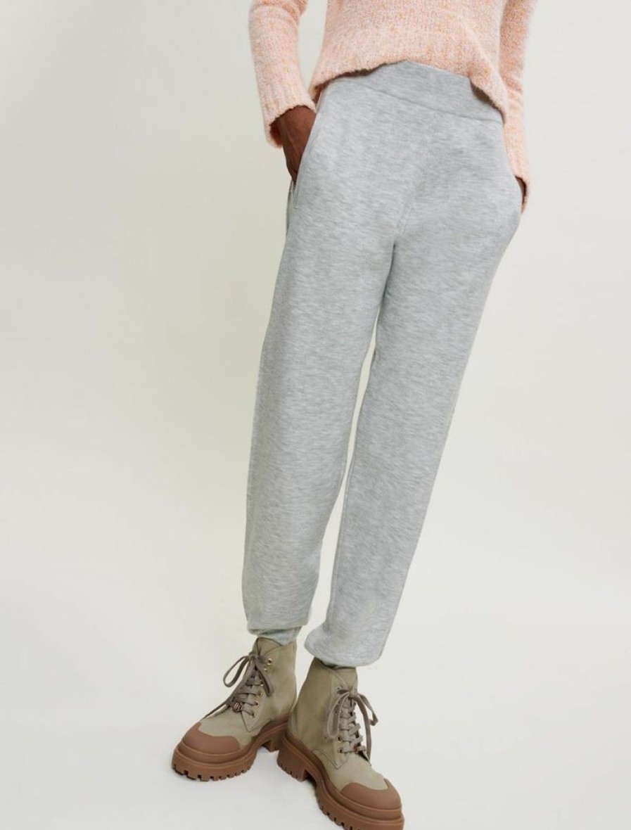 Femme maje Pantalons | Pantalon De Jogging En Molleton Chine Gris