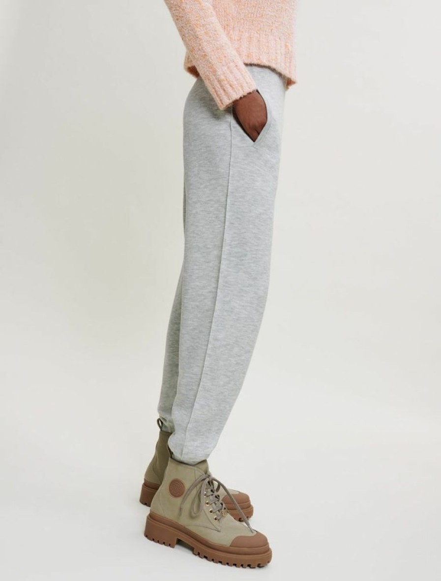 Femme maje Pantalons | Pantalon De Jogging En Molleton Chine Gris